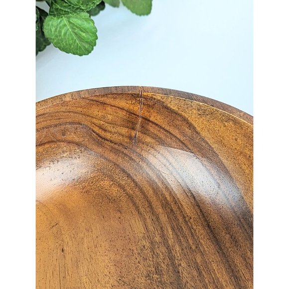 Vintage Hand Carved Wood Salad Bowl Set 10 Piece Polynesian Carved Wood Bowls - Picture 9 of 10